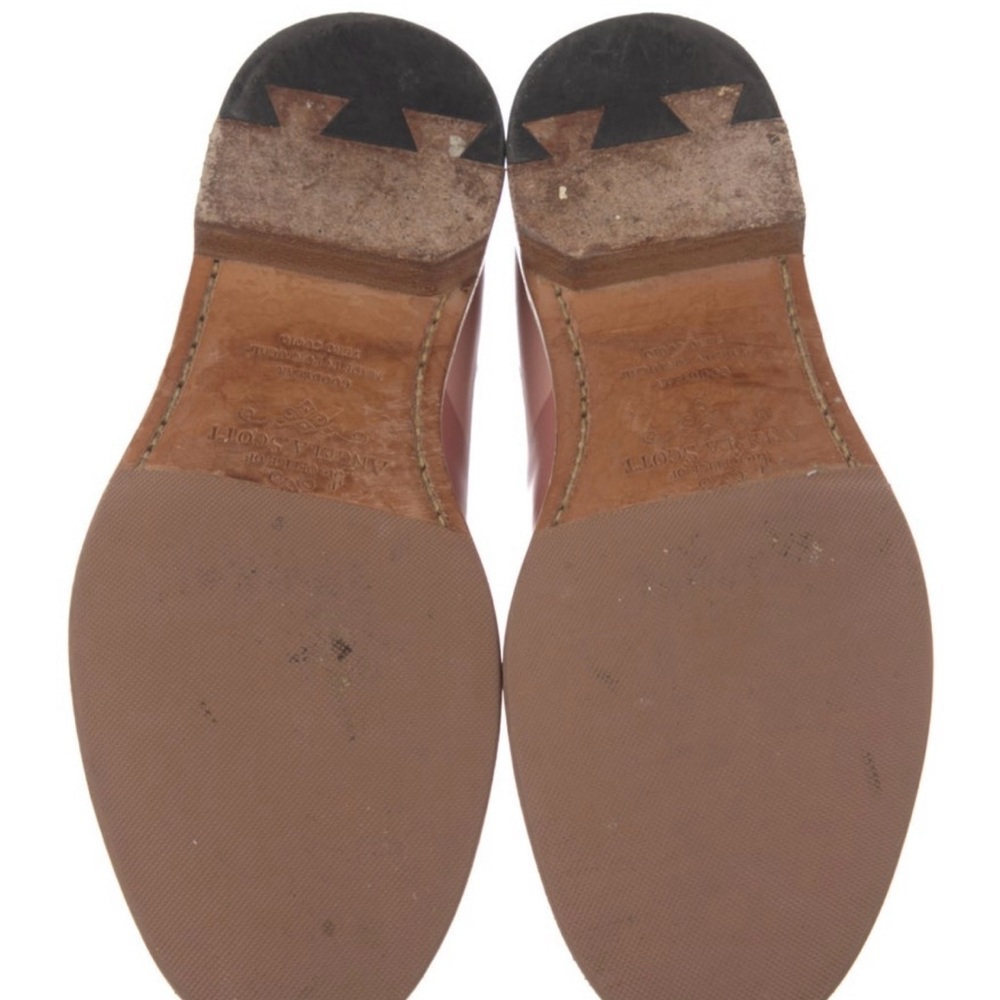 The Office of Angela Scott Pink Striped Patent Oxford Shoes | Feminine Designer - Picture 5 of 5
